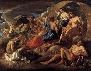 Nicolas Poussin Helios and Phaeton with Saturn and the Four Seasons oil painting artist